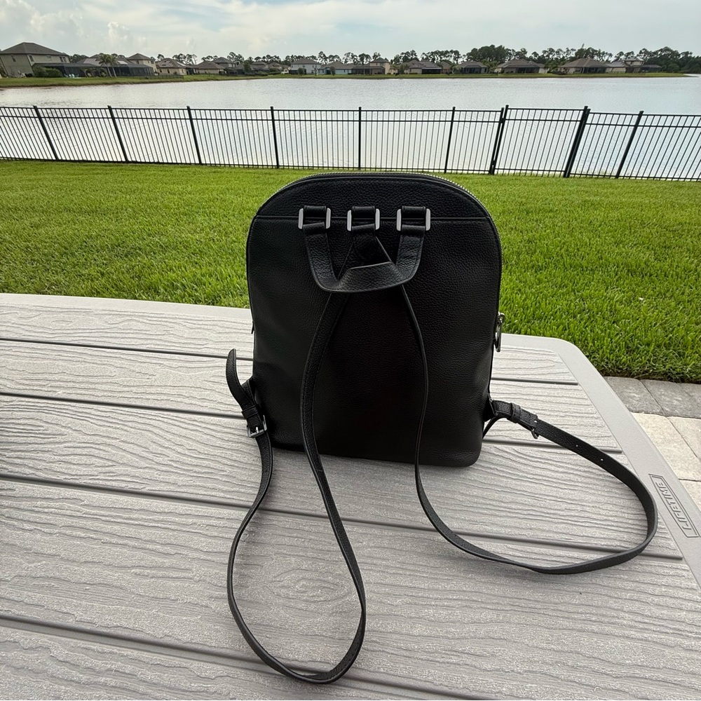 Michael Kors Adele Large Leather Backpack In Midn… - image 2